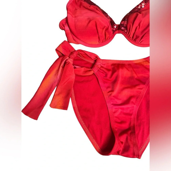 Red endless sun bikini set - Picture 3 of 5